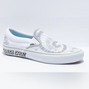 Vans x Santa Cruz Skate Slip-On White Skate Shoes